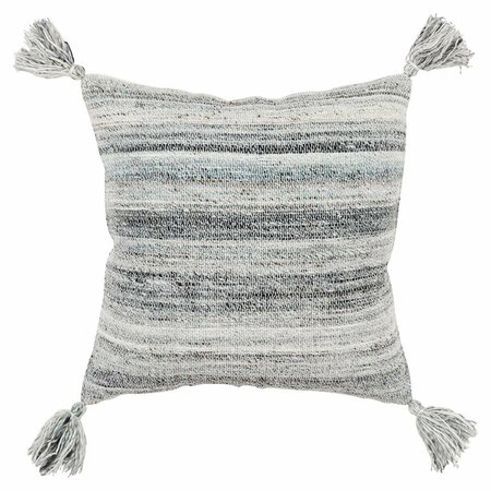HOMEROOTS Boho Weave Indoor & Outdoor Throw Pillow Charcoal & Gray 403422